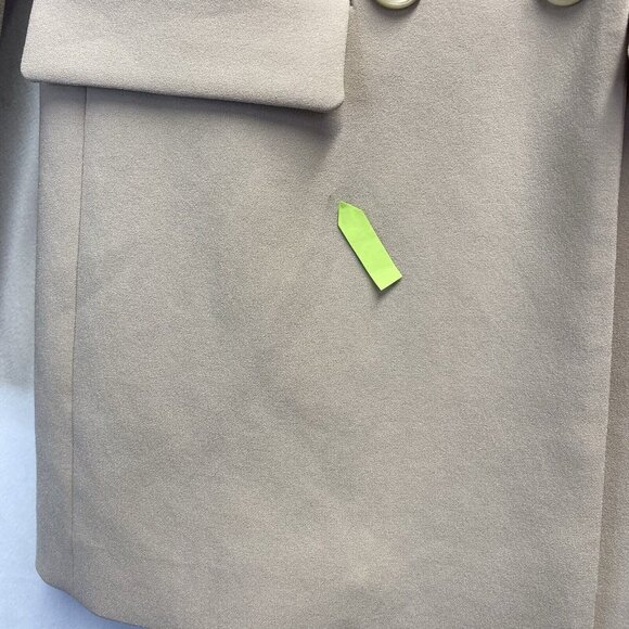 ELIE TAHARI Peak Lapel Collar Lined Blazer Jacket Women Sz 0 Beige Shoulder Pads - Picture 5 of 16